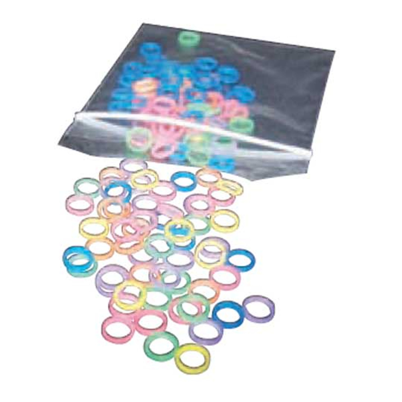 6.5 oz Intra-Oral Elastics - Neon (50 packs/bag) — Smile Stream