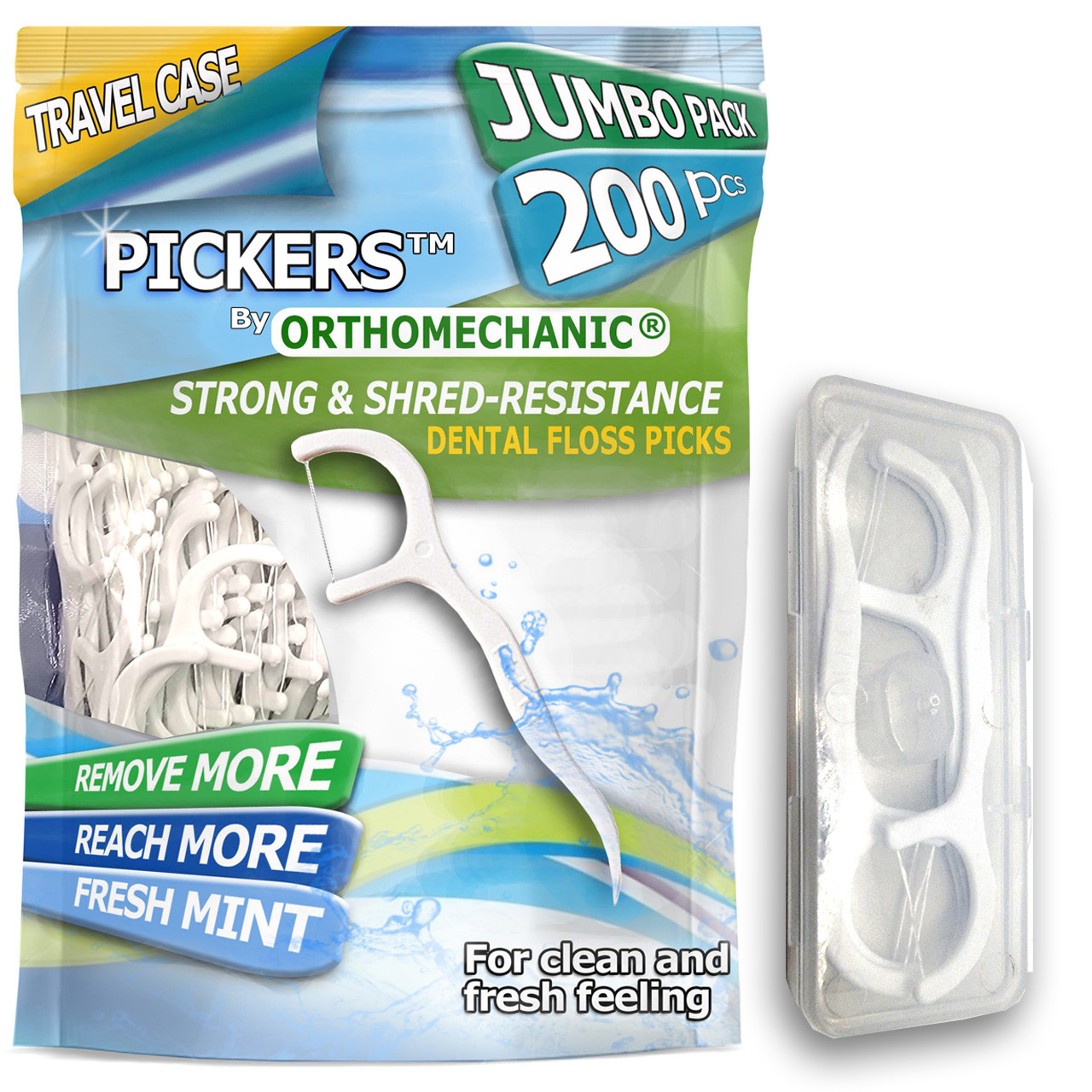 Orthomechanic Dental Floss Picks