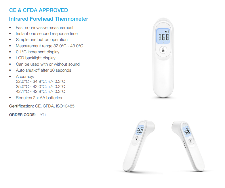 Yuwell Infrared Forehead Thermometer