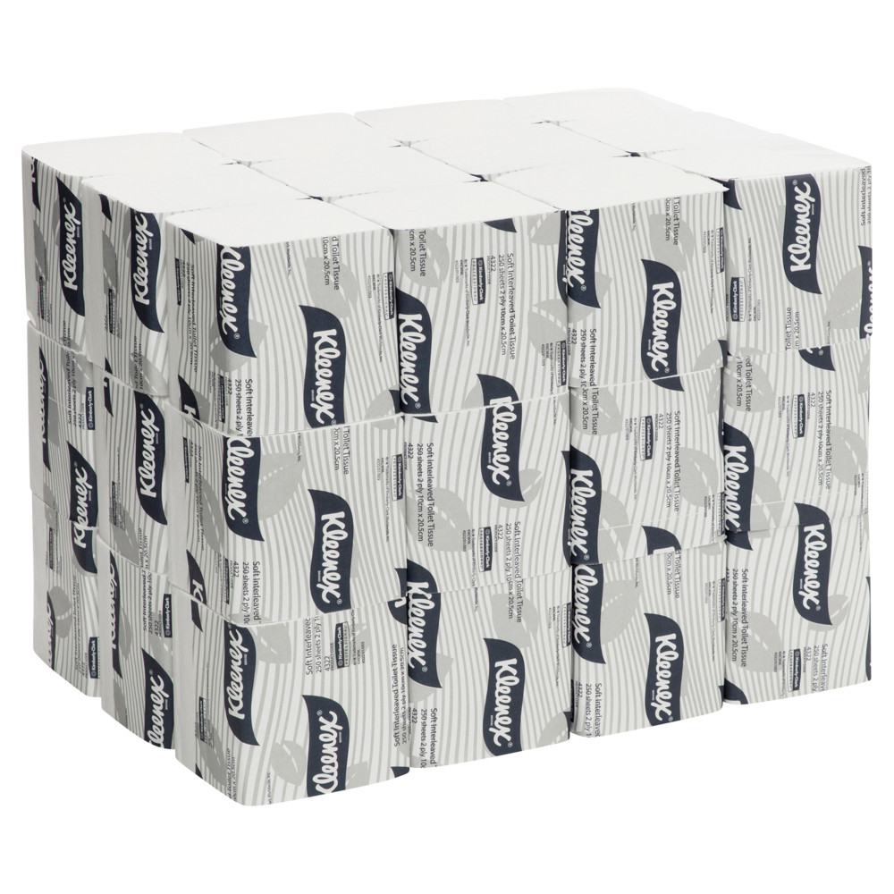 Kleenex Toilet Paper Interleaved Soft 2ply 20.5 x 10cm