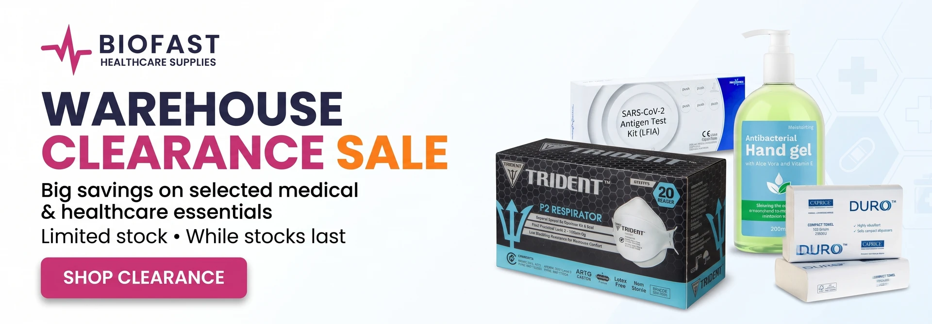 Warehouse Clearance Sale – big savings on selected medical and healthcare essentials