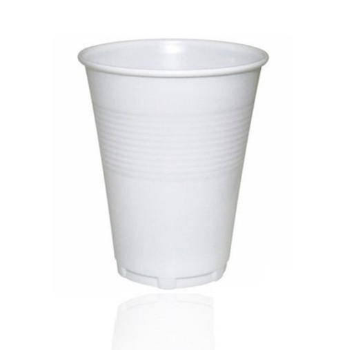 Plain White Plastic Cups 180ml - Carton of 1000pcs, BX1000