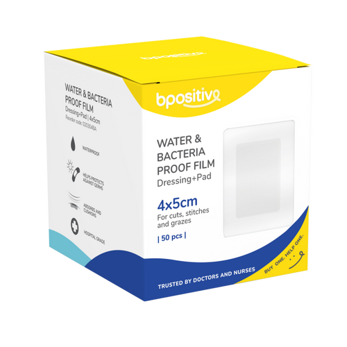 Bpositive Waterproof & Bacteria Proof Film Dressing + Pad - All Sizes