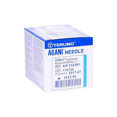 Agani Hypodermic Needles 23G X 25mm Blue BOX/100