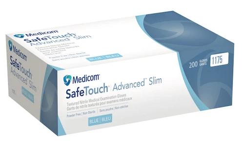 Medicom SafeTouch Blue Nitrile Gloves - Box of 200