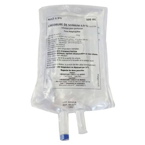 Lavoisier Sodium Chloride 0.9% solution for infusion bag 500mL