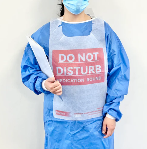 Medico Medication Round Apron-Bib \Do not Disturb\" BOX/100"""