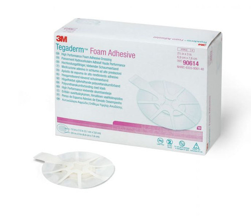 3M Tegaderm High Performance Foam Adhesive Dressing 6.9cm x 7.6cm Mini Oval - Box of 10