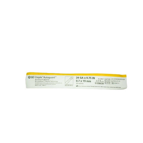 BD Insyte Autoguard IV Catheter 24G x 19mm Yellow - Each