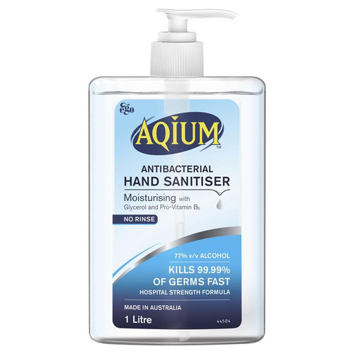 Ego Aqium Hand Sanitiser 1000mL Pump Bottle