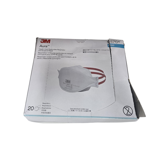3M Aura 1870+ Flat Fold Particulate Respirator/Surgical Mask 20pcs (Damaged Packaging Clearance)