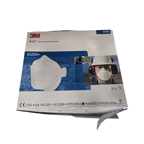 3M Aura Particulate Respirator 9320A+, P2, 20/Box (Damaged Packaging Clearance)