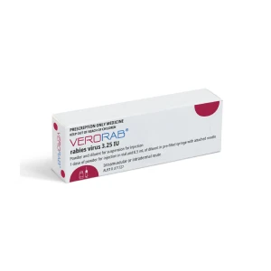 Verorab Rabies Virus Vaccine (Inactivated, PVRV) 3.25 IU 0.5mL Single-dose Vial + Diluent - Box of 1