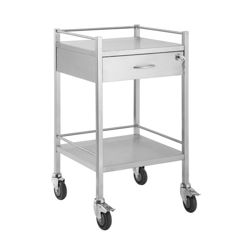 Stainless Steel Trolley One Drawer With Lock