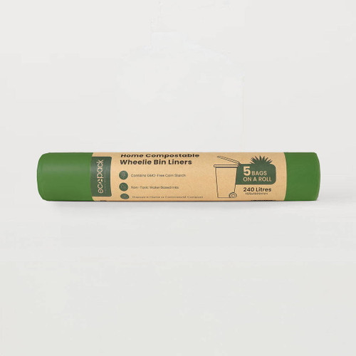 Ecopack 240L Compostable Wheelie Bin Bags (1 Roll/5 Bags)
