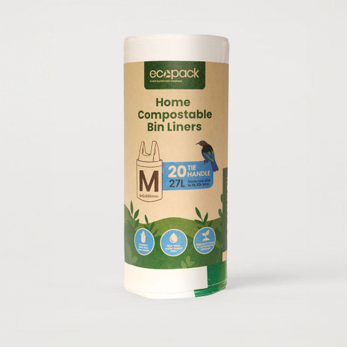 Ecopack 27L Compostable Bin Liners Medium (1 Roll/20 Bags)