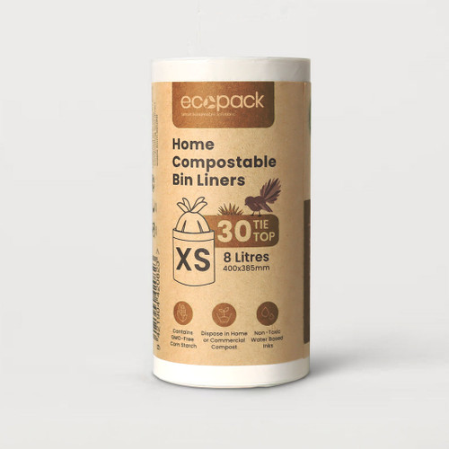 Ecopack 8L Compostable Bin Liners XS (1 Roll/30 Bags)