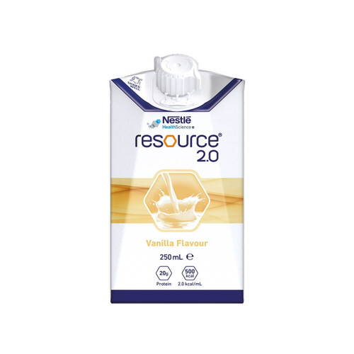 Nestle Resource 2.0 Vanilla 250ml, 24 units, CTN24