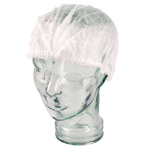Ultra Health Disposable Crimped Medi Cap 21 Inch White - Carton 1000