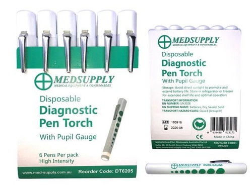 MedSupply Torch Penlight Disposable 6 Pack, PKT6