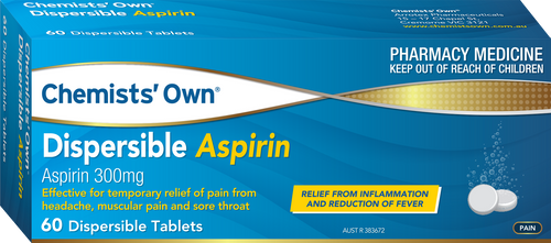 Chemists' Own Aspirin Soluble 300mg - 60 Tablets