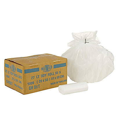 MaxValu 27L White Tidy Bin Liners 51 x 59cm - Carton of 1000