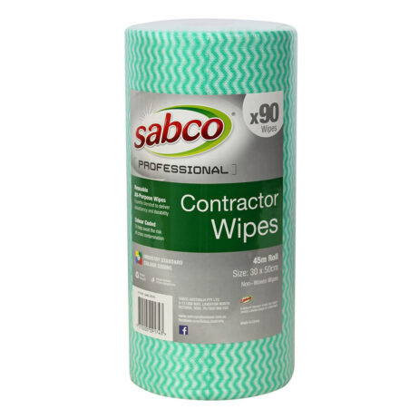 Sabco Contractor Wipes Green - Pack of 90pcs, PKT90