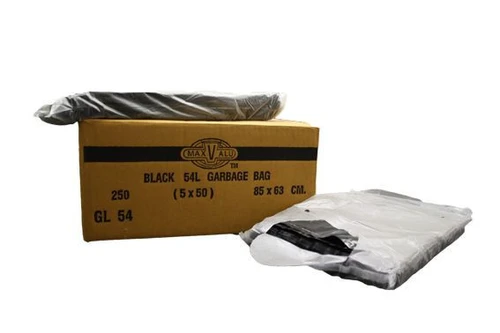 MaxValu Heavy Duty 60L Black Bin Liners 85 x 63cm - Carton of 250