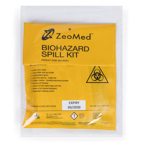 ZeoMed Biohazard Spill Kit (Yellow), EA