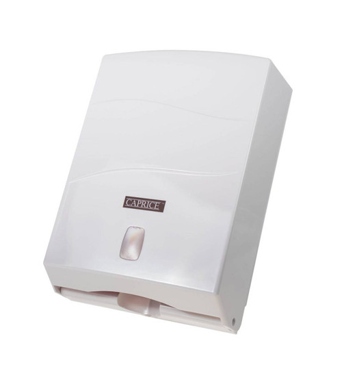 Caprice Interleaved Paper Towel Dispenser White ABS DPILW - DISPENSER ONLY