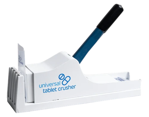 Universal Tablet Crusher handle and crushing device
