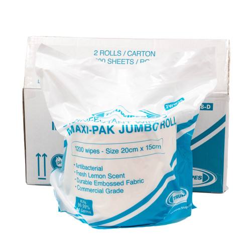 Truwipes Disinfecting Wipes Maxi-Pak Jumbo Rolls Duo Pack - 2 x 1200 - product packaging