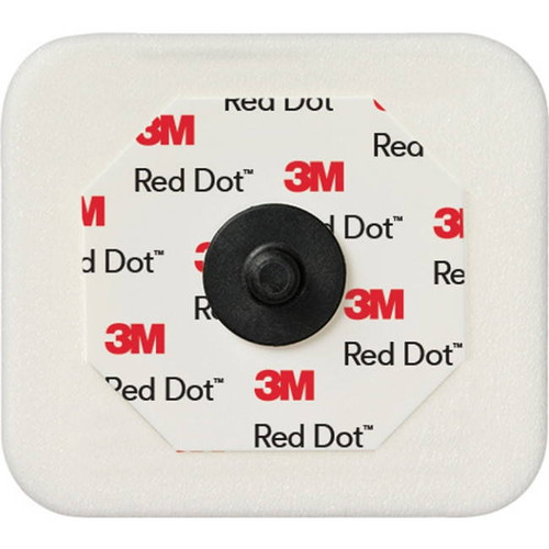 3M Red Dot Radiolucent Monitoring Electrode with Foam Tape and Sticky Gel