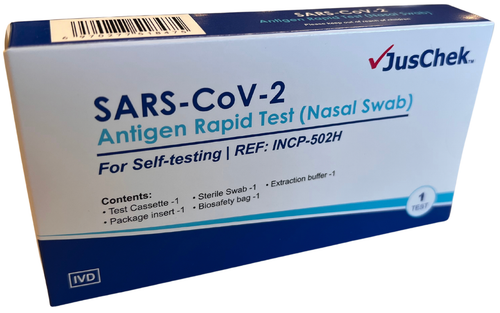 Juschek SARS-CoV-2 COVID Rapid Antigen Nasal Swab Self Test (5 Tests)