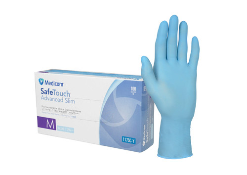 Medicom SafeTouch Advanced Slim Nitrile Gloves - Box of 100