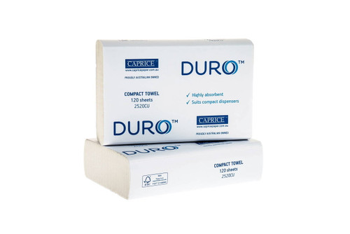 Duro Compact Interleaved Towel 25x20cm - Carton of 20 Packs