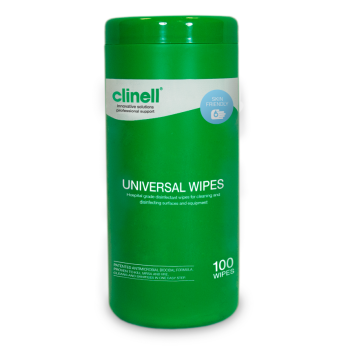 Clinell Universal Sanitising Wipes Tub (100pcs)