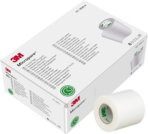 3M Micropore Surgical Tape 50mm X 9.1m White - Box of 6