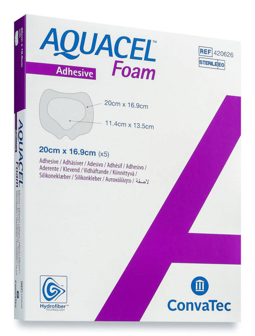 Aquacel Foam Dressing Adhesive Sacral 20 x 16.9cm - Box of 5