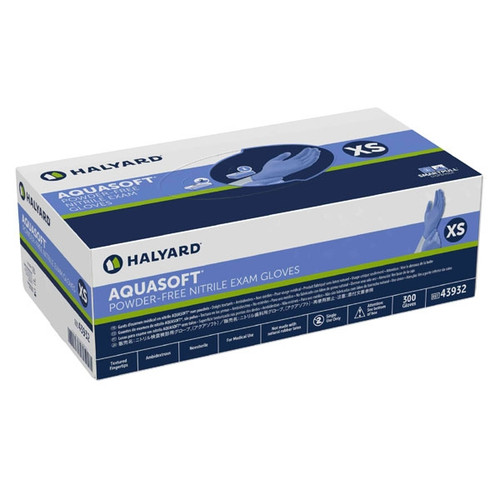 Halyard Aquasoft Nitrile Exam Gloves 300/BOX