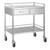 Stainless Steel Double Trolley Two Drawer (Side By Side)