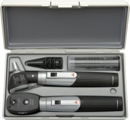 HEINE Mini 3000 Diagnostic Set with 2 Handles in Hard Case