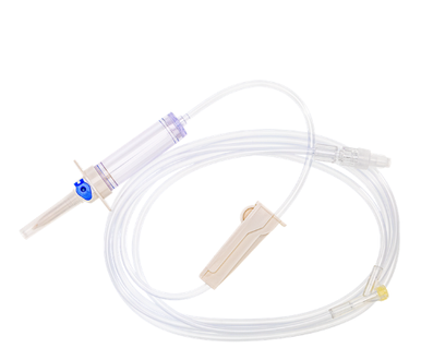 Infusion Set with 15um Filter Vented Chamber and Injection Site - Each