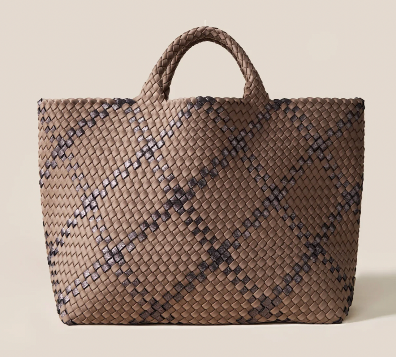 Naghedi Women's St. Barths Large Tote: Plaid - Mojave