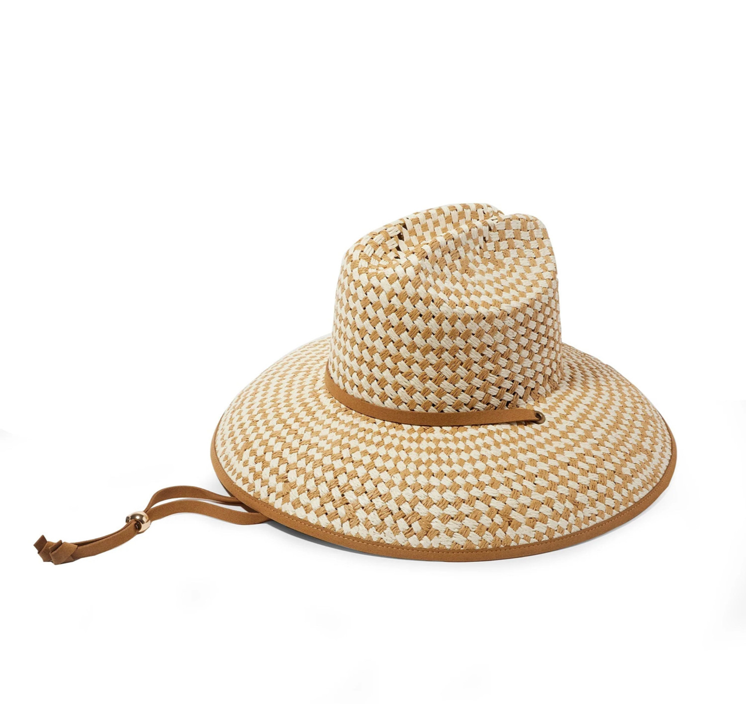 Straw Checkered Hat - Monkee's of Fairfax