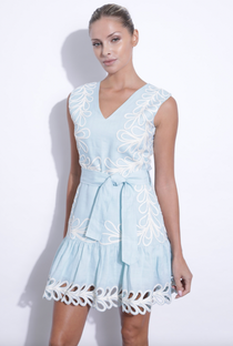 Claudine Embroidered Mini Dress