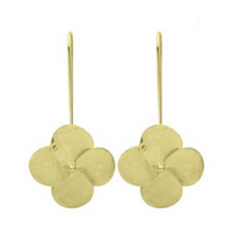 Flower Drop Earrings - 18K gold plated