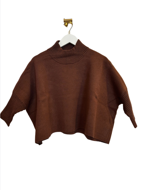 M5154- Aja Sweater - Heather Brown