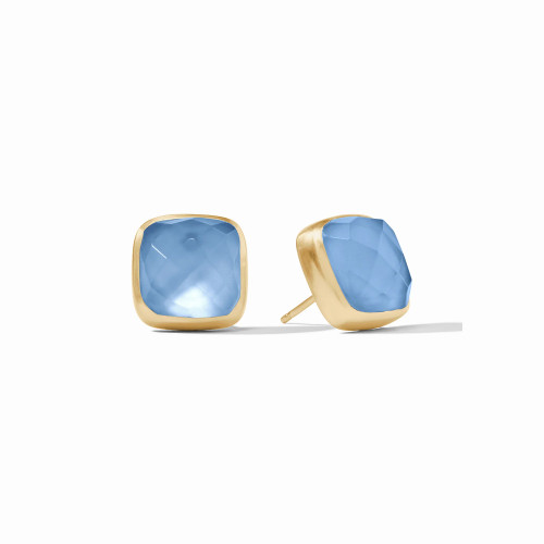 ER854GICA00 Catalina Stud Iridescent Chalcedony Blue