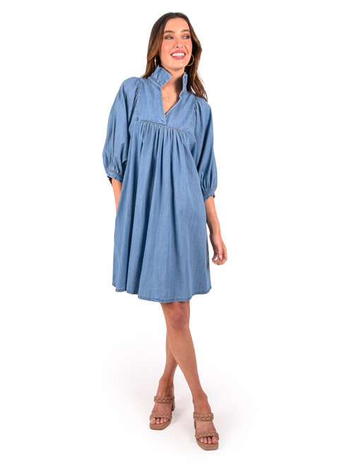 Stella Dress - Denim Chambray